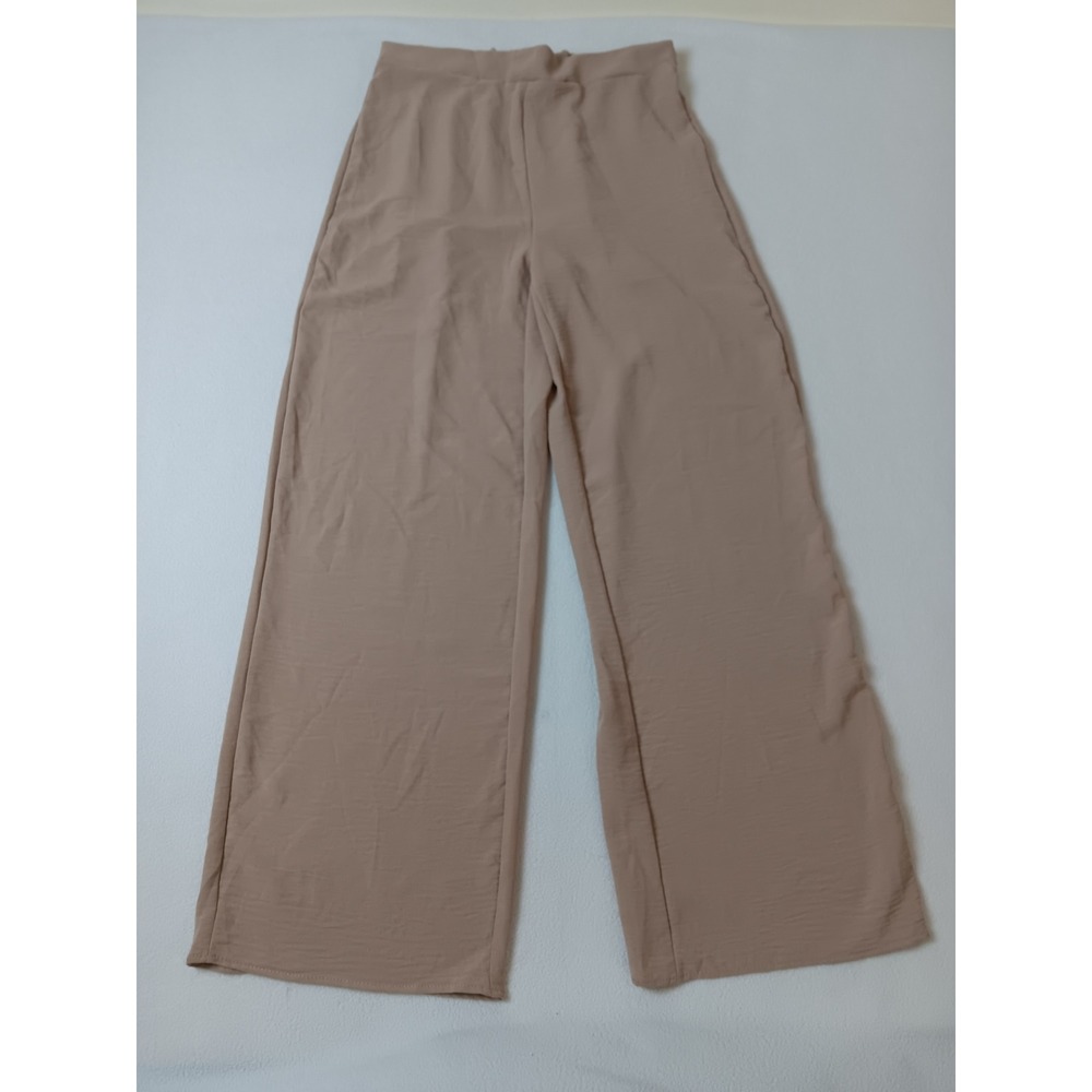 2 Saints Tan Beige Wide Leg Elastic Waist Pants XL‎ KS160
